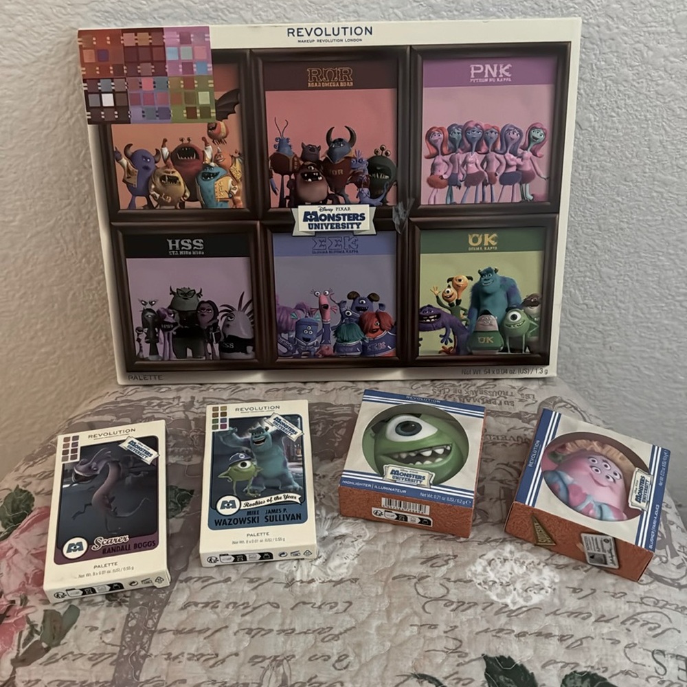 Revolution Monsters Inc 5 Pc Makeup Collection Set- Limited Edition- New w Box!